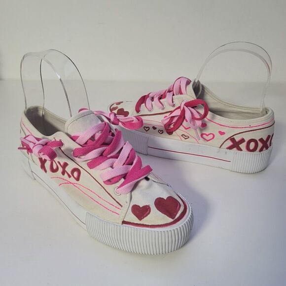 Customized h&m platform white sneakers size 8.5 - Picture 4 of 10